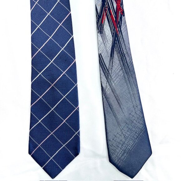 Set: 2 Neckties Burberry Blue  & El  Groco  Italy +1 Burberry  Handkerchief (54 - Picture 10 of 15